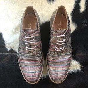 Dries Van Noten Metallic Rainbow Leather Oxfords
